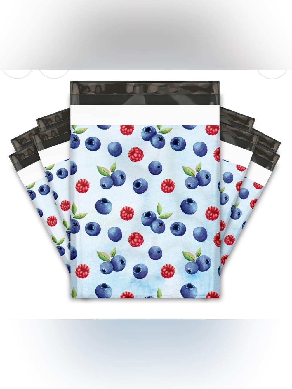 Polymailers: (20) 10x13 Blueberry & Raspberry Pattern